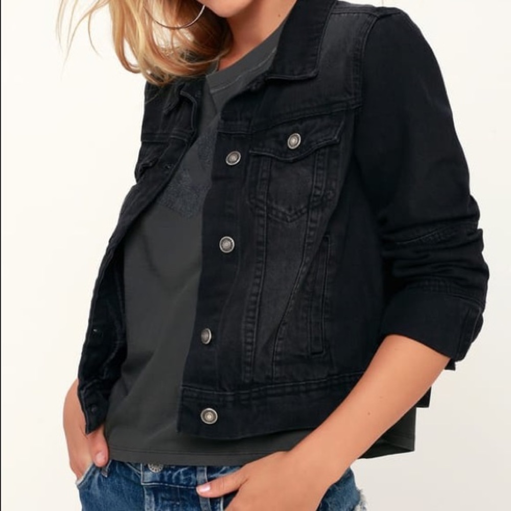 Black denim jacket